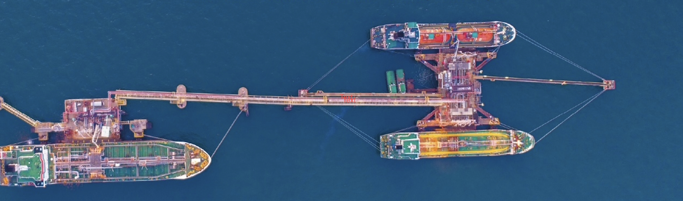 Aerial view of vessels